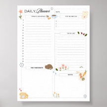 Agenda Diária de Uma Página do Cozy Home do Planej