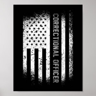 Poster Agente corretor American Flag Thin Silver