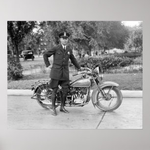 Pôster Agente da polícia da motocicleta, 1932. Foto do