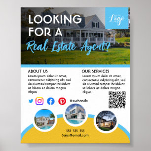 Poster Agente imobiliário imobiliário, imóveis de habitaç