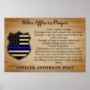 Poster Agente Policial Orador Russo Sinalizador de Linha 