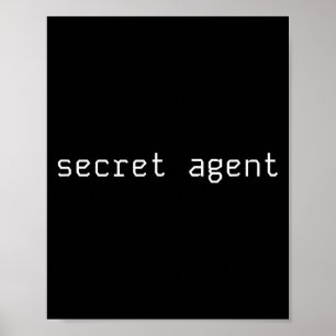 Poster Agente Secreto Halloween Divertido Espião Disfarça