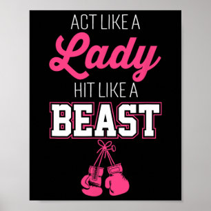 Poster Agir Como Uma Senhora Atingida Como Um Chefe Boxin
