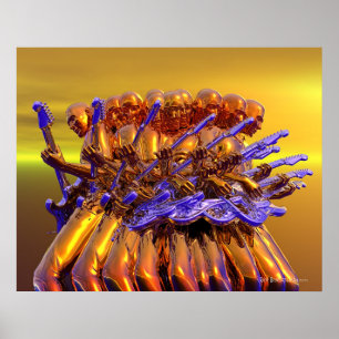 Pôster Agitação da guitarra