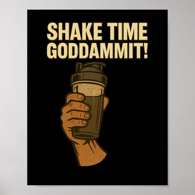 Poster Agitar - Engraçado Funny Bodybuilding Gym - Protei (Frente)