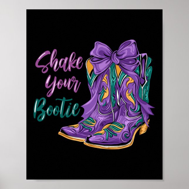 Poster Agite sua bota Mardi Gras Boot Mardi Gra (Frente)