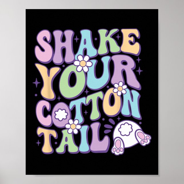 Poster Agite Sua Cauda De Algodão Coelhinho De Páscoa Fel (Frente)