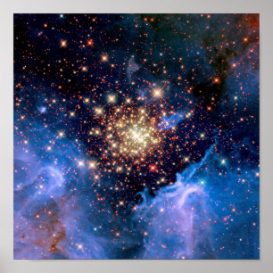 Pôster Aglomerado de estrelas NGC 3603 - Foto do Espaço d