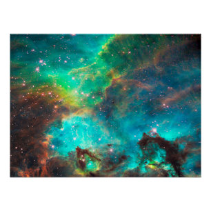 Pôster Aglomerado Estelar NGC 2074 em Nuvem Cósmica Valor