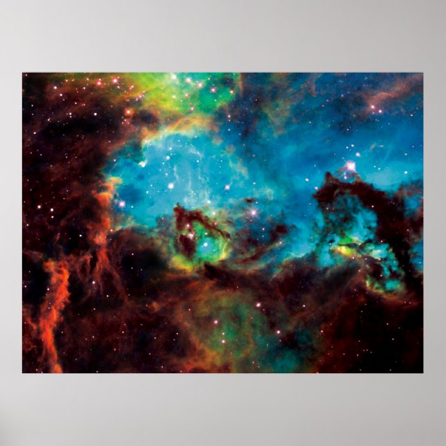 Poster Aglomerado Estelar NGC 2074 Nebulosa Tarântula Fot (Frente)