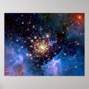 Pôster Aglomerado estelar NGC 3603 - Foto da NASA Hubble