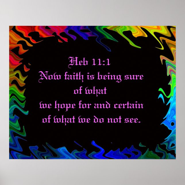 Pôster Agora a fé está a ser segura (Frente)