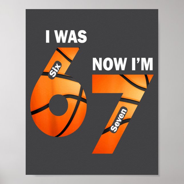 Poster Agora Ano 7 Eu Tenho 6 Anos Basquete 7 Eu (Frente)