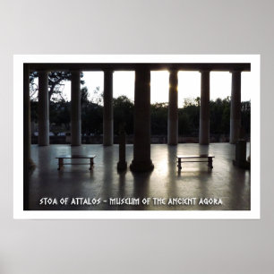 Poster Ágora Antiga de Atenas, Grécia. Stoa of Attalos