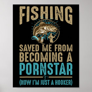 Poster Agora Eu Sou Apenas Uma Citação De Humor De Pesca