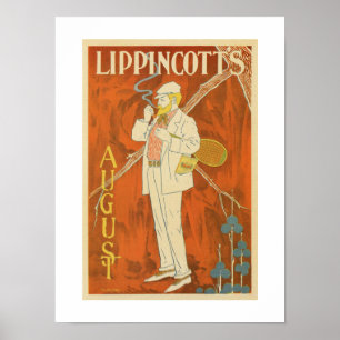 Poster Agosto de 1895 revista Lippincott