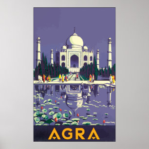 Poster Agra, vintage