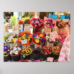 Poster Agradável, France - mercado da flor