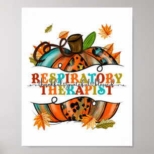 Poster Agradável Terapêutica Respiratória Pumpkin Au