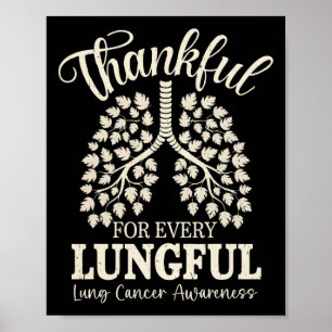 Poster Agradecido por cada consciência pulmonar Cancer