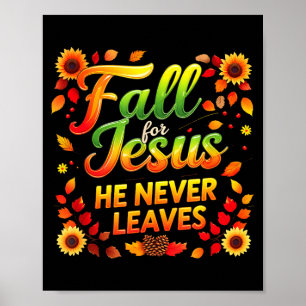 Poster Agradecimento Cristão de Outono Jesus Minha Favori