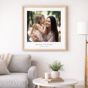 Poster Agradecimento Personalizado Mãe Foto e Texto Per