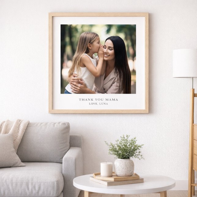 Poster Agradecimento Personalizado Mãe | Foto e Texto Per (Criador carregado)