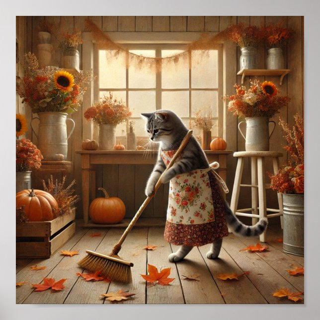 Poster Agradecimento temático para Amantes de Gatos (Frente)