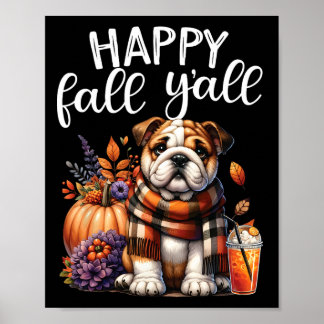 Poster Agradeço a abençoada queda do Buldogue inglês Y'a