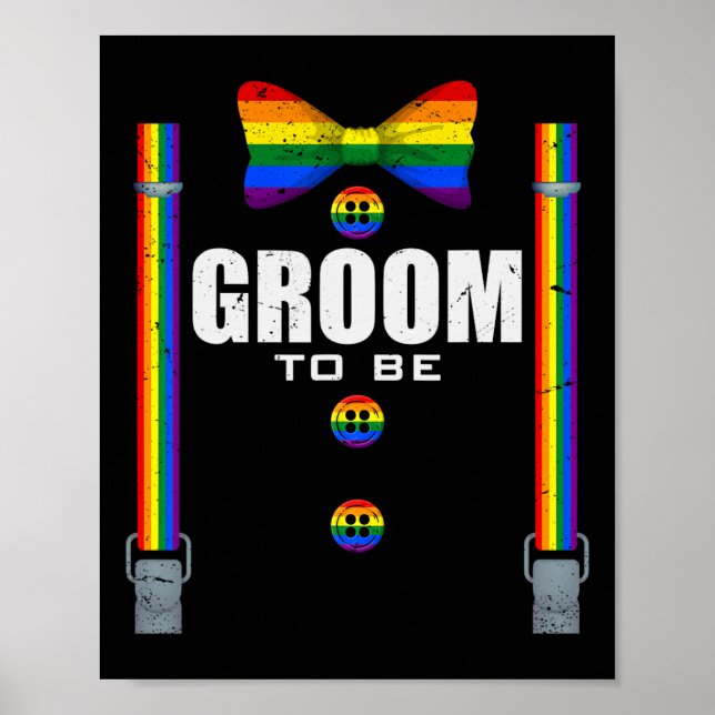 Poster Agrupamento Para Ser Gay Lgbtq Orgulho Arco-Íris C (Frente)