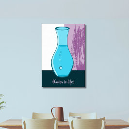 Poster Água Azul De Carafé É Vida!