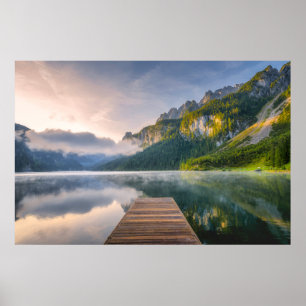 Poster Água   Azure Alpin Lake, Áustria