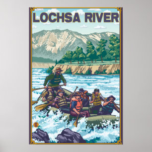 Poster Água branca que transporta - rio de Lochsa, Idaho