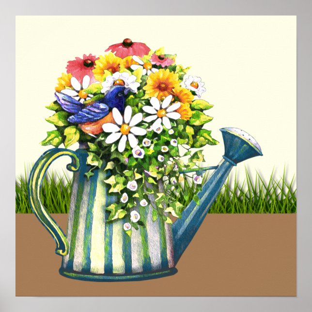 Poster Água com flores silvestres (Frente)