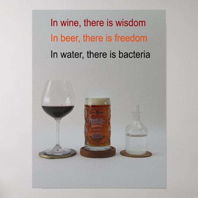 Poster Água de cerveja de vinho (Frente)