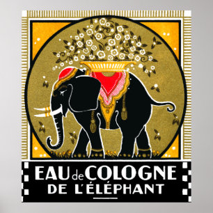 Poster Água de Colônia 1925 De L'Elephant