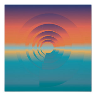 Pôster água e horizonte