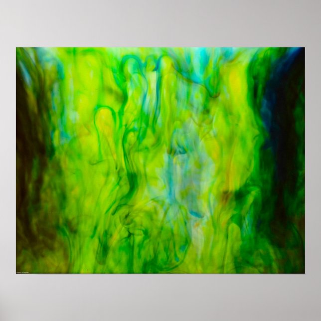 Poster Água e tintas 1, (Frente)