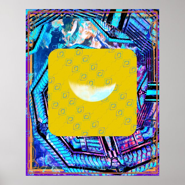 Poster Água Elementar Dentro Da Terra, Auxílio À Meditaçã (Frente)