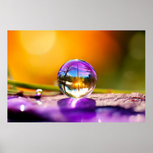 Poster Água Gota Dewdrop Natureza Serene Calm