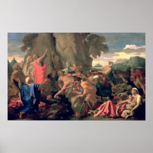Poster Água impressionante da rocha, 1649 de Moses