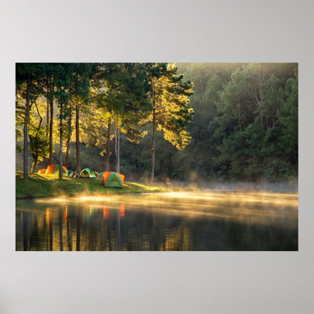 Poster Água | Lago de Meahongson, Tailândia (Frente)