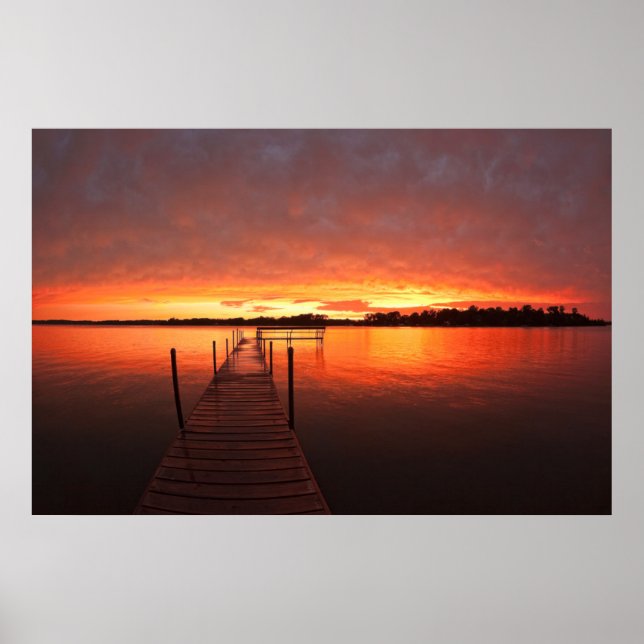 Poster Água | Lago Minnetonka, Minnesota (Frente)