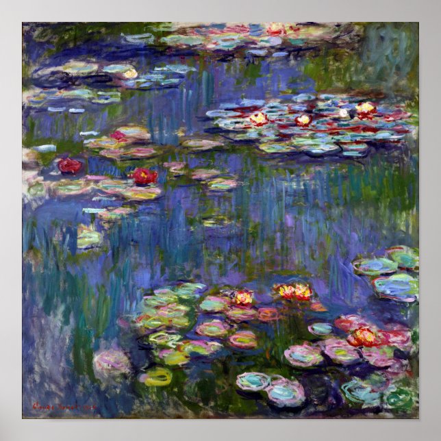Poster Água Lily Pond, Monet (Frente)
