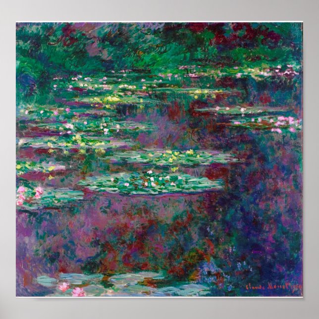 Poster Água Lily Pond, Monet (Frente)