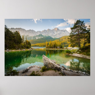 Poster Água   Montanhas Dachstein Lake Alemanha