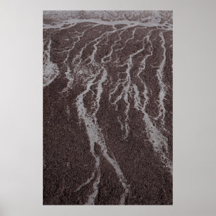 Poster Água na areia em terra