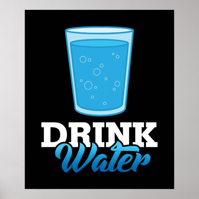 Poster Água potável economiza água (Frente)