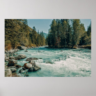 Poster Água Rio Kucherla, Montanhas Altai