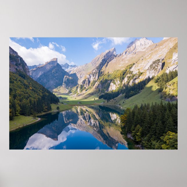 Poster Água | Suiça do lago Alpsee (Frente)